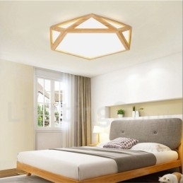 Dimmbar Taklampe I Tre I Flere Stiler Med Akrylskjerm I Nordisk Stil