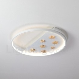 Dimmbar Hvite Stjerner Rund Tre Taklampe Ultratynn Taklampe Kan Også Brukes Som Vegglampe