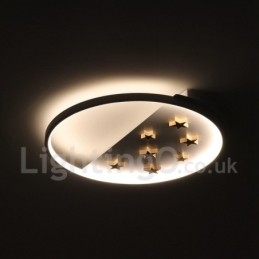 Dimmbar Hvite Stjerner Rund Tre Taklampe Ultratynn Taklampe Kan Også Brukes Som Vegglampe