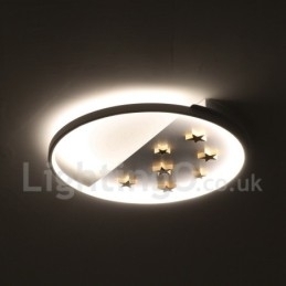 Dimmbar Hvite Stjerner Rund Tre Taklampe Ultratynn Taklampe Kan Også Brukes Som Vegglampe