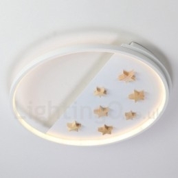 Dimmbar Hvite Stjerner Rund Tre Taklampe Ultratynn Taklampe Kan Også Brukes Som Vegglampe