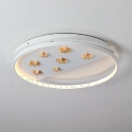 Dimmbar Hvite Stjerner Rund Tre Taklampe Ultratynn Taklampe Kan Også Brukes Som Vegglampe
