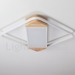 Dimbar Hvit Firkantet Tretaklampe Ultratynn Taklampe Kan Også Brukes Som Vegglampe