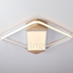 Dimbar Hvit Firkantet Tretaklampe Ultratynn Taklampe Kan Også Brukes Som Vegglampe