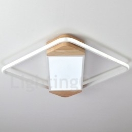 Dimbar Hvit Firkantet Tretaklampe Ultratynn Taklampe Kan Også Brukes Som Vegglampe