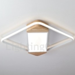 Dimbar Hvit Firkantet Tretaklampe Ultratynn Taklampe Kan Også Brukes Som Vegglampe