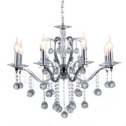 Krom Elegant Krystalllysekrone