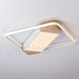 Dimbar Hvit Firkantet Tretaklampe Ultratynn Taklampe Kan Også Brukes Som Vegglampe