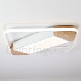 Dimbar Hvit Firkantet Tretaklampe Ultratynn Taklampe Kan Også Brukes Som Vegglampe