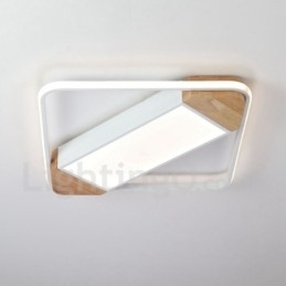 Dimbar Hvit Firkantet Tretaklampe Ultratynn Taklampe Kan Også Brukes Som Vegglampe
