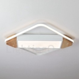 Dimbar Hvit Firkantet Tretaklampe Ultratynn Taklampe Kan Også Brukes Som Vegglampe
