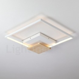 Dimbar Hvit Firkantet Tretaklampe Ultratynn Taklampe Kan Også Brukes Som Vegglampe