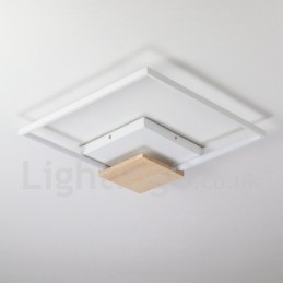 Dimbar Hvit Firkantet Tretaklampe Ultratynn Taklampe Kan Også Brukes Som Vegglampe