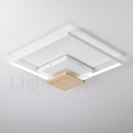 Dimbar Hvit Firkantet Tretaklampe Ultratynn Taklampe Kan Også Brukes Som Vegglampe