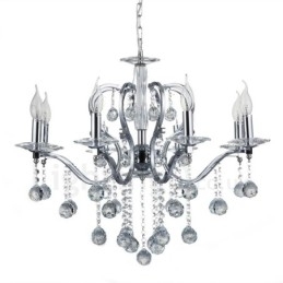 Krom Elegant Krystalllysekrone