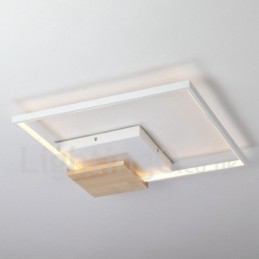 Dimbar Hvit Firkantet Tretaklampe Ultratynn Taklampe Kan Også Brukes Som Vegglampe