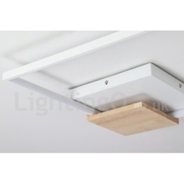 Dimbar Hvit Firkantet Tretaklampe Ultratynn Taklampe Kan Også Brukes Som Vegglampe