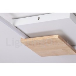 Dimbar Hvit Firkantet Tretaklampe Ultratynn Taklampe Kan Også Brukes Som Vegglampe