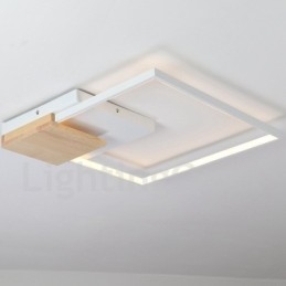 Dimbar Hvit Firkantet Tretaklampe Ultratynn Taklampe Kan Også Brukes Som Vegglampe