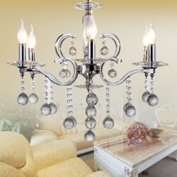 Krom Elegant Krystalllysekrone
