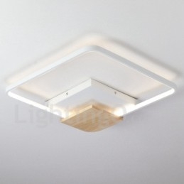 Dimbar Hvit Firkantet Tretaklampe Ultratynn Taklampe Kan Også Brukes Som Vegglampe