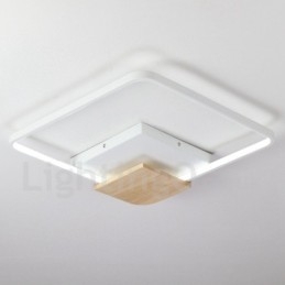 Dimbar Hvit Firkantet Tretaklampe Ultratynn Taklampe Kan Også Brukes Som Vegglampe