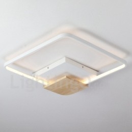 Dimbar Hvit Firkantet Tretaklampe Ultratynn Taklampe Kan Også Brukes Som Vegglampe