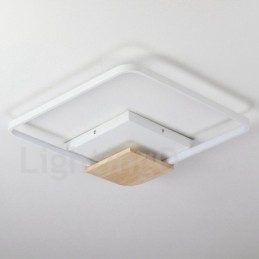 Dimbar Hvit Firkantet Tretaklampe Ultratynn Taklampe Kan Også Brukes Som Vegglampe