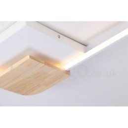 Dimbar Hvit Firkantet Tretaklampe Ultratynn Taklampe Kan Også Brukes Som Vegglampe