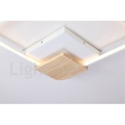 Dimbar Hvit Firkantet Tretaklampe Ultratynn Taklampe Kan Også Brukes Som Vegglampe
