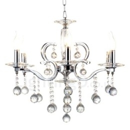 Krom Elegant Krystalllysekrone