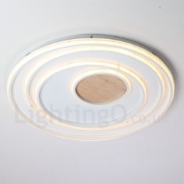 Dimmbar Hvit Ringtaklampe I Tre Ultratynn Taklampe Kan Også Brukes Som Vegglampe