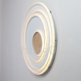 Dimmbar Hvit Ringtaklampe I Tre Ultratynn Taklampe Kan Også Brukes Som Vegglampe