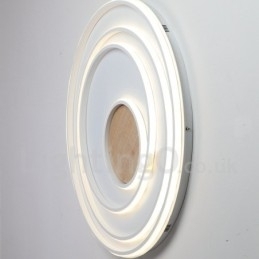 Dimmbar Hvit Ringtaklampe I Tre Ultratynn Taklampe Kan Også Brukes Som Vegglampe