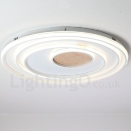 Dimmbar Hvit Ringtaklampe I Tre Ultratynn Taklampe Kan Også Brukes Som Vegglampe