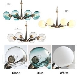 Retro Vintage Magic Bean Rustikk Lysekrone Med Flerfargede Glasskjermer