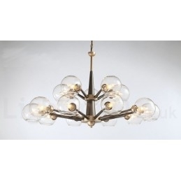Retro Vintage Magic Bean Rustikk Lysekrone Med Flerfargede Glasskjermer