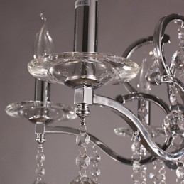 Krom Elegant Krystalllysekrone