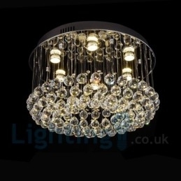 Moderne K9 Krystall Rund Innfelt Taklampe