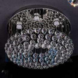 Moderne K9 Krystall Rund Innfelt Taklampe