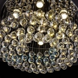 Moderne K9 Krystall Rund Innfelt Taklampe