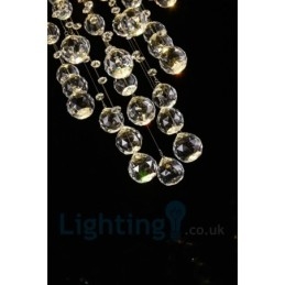 6 Lys Moderne K9 Krystall Rund Innfelt Taklampe