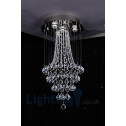 4 Lys Moderne K9 Krystall Rund Innfelt Taklampe