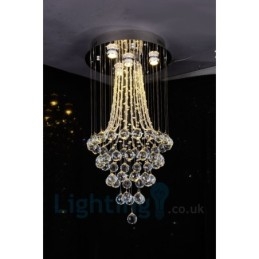 4 Lys Moderne K9 Krystall Rund Innfelt Taklampe