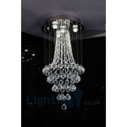 4 Lys Moderne K9 Krystall Rund Innfelt Taklampe