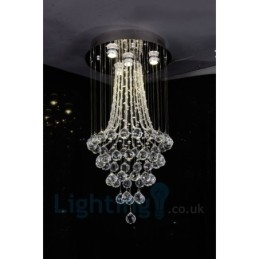 4 Lys Moderne K9 Krystall Rund Innfelt Taklampe
