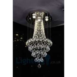 4 Lys Moderne K9 Krystall Rund Innfelt Taklampe
