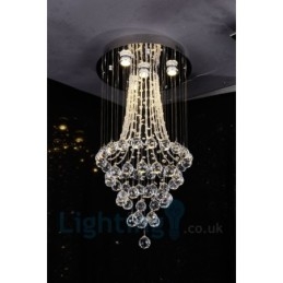 4 Lys Moderne K9 Krystall Rund Innfelt Taklampe