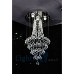 4 Lys Moderne K9 Krystall Rund Innfelt Taklampe