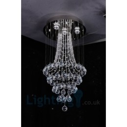 4 Lys Moderne K9 Krystall Rund Innfelt Taklampe